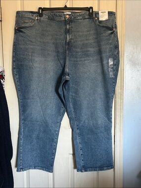 NWT Sonoma medium wash high rise straight leg jeans size 30W